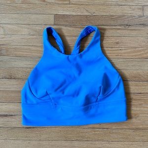 Royal Blue High-Neck Sports Bra